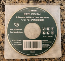 Canon EOS Digital Camera Software Instruction Manual CD-ROM Disc Windows/Mac