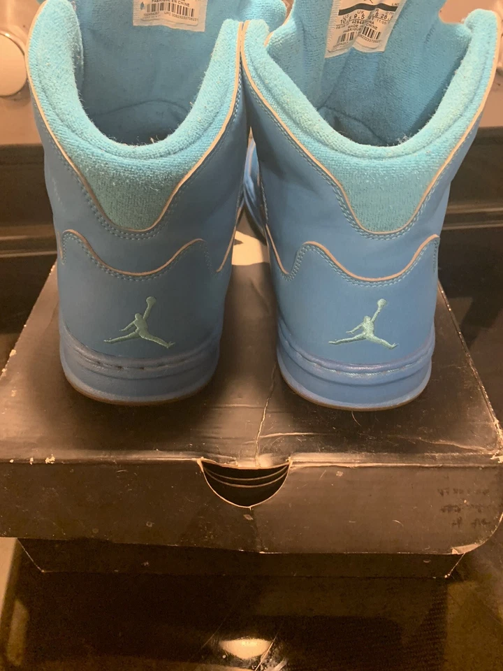 Jordan Prime 5 Orion Blue 2011 talla 10,5 metálico plateado verde azulado turquesa 429489 401 Foto 2 de 4