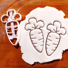 Cute Carrot Cookie Cutter - Easter egg hunt spring baby shower bunny farm veggie