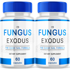 2 Pack Fungus Exodus The Clear Nail Formula Pills, Fungus Nails 120 Capsules