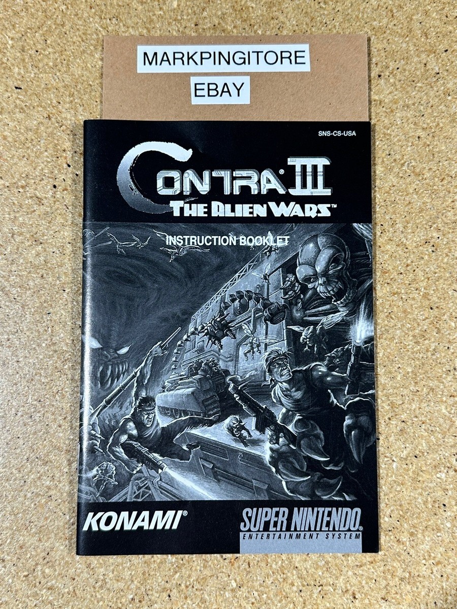 Contra 3 III: The Alien Wars - Super Nintendo SNES - CIB | eBay
