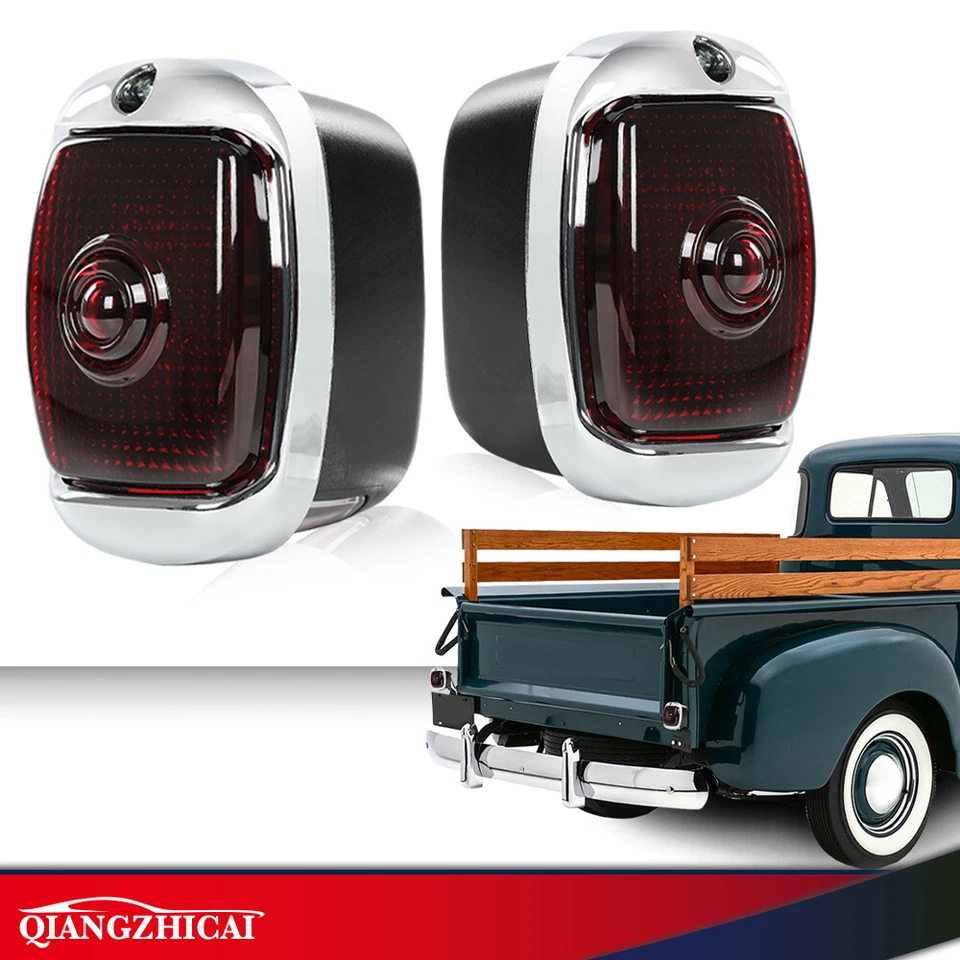 Fit For 40-1953 Chevy First Series Pickup Truck Rear Tail Lamp Lights L + R Side - Image 3 of 4