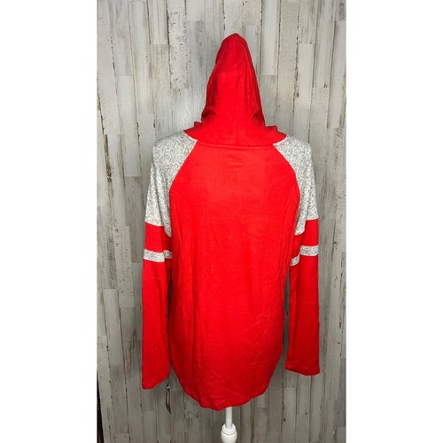 NWT Washington Capitals Youth Girl's XS Red/Gray Hooded Long Sleeve T-Shirt - Picture 3 of 4