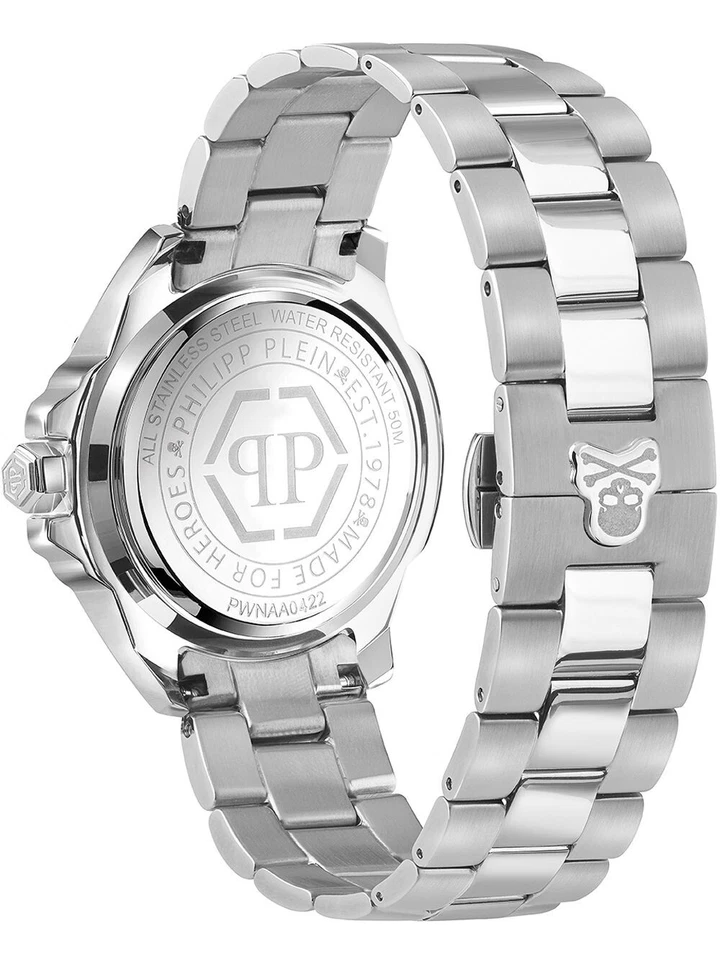 Orologio PHILIPP PLEIN THE SKULL PWNAA0422 Bracciale Acciaio - Immagine 3 di 4