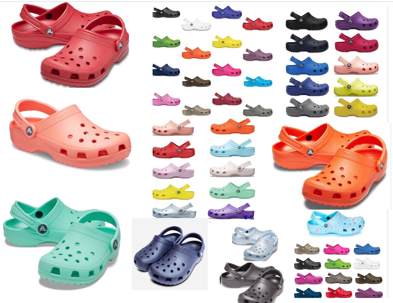 35+ colors, CROCS Original CLASSIC Clogs Shoes sandals Real and Genuine |  eBay