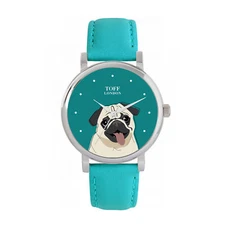 Toff London TLWS-74062 Ladies Beige Pug Dog Head Watch