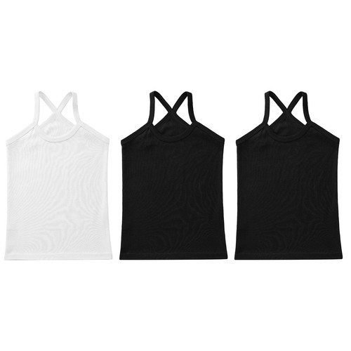 Kids Girls Vest Gymnastics 3Pcs/Set Weekend Y-Back Camisole Running Tops Beach - Picture 75 of 102