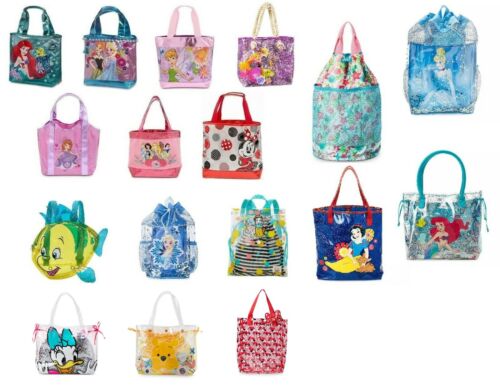 Disney Store Swim Bag Ariel Elsa Anna Sofia Minnie Cinderella Tinker Bell Aurora - Picture 1 of 37