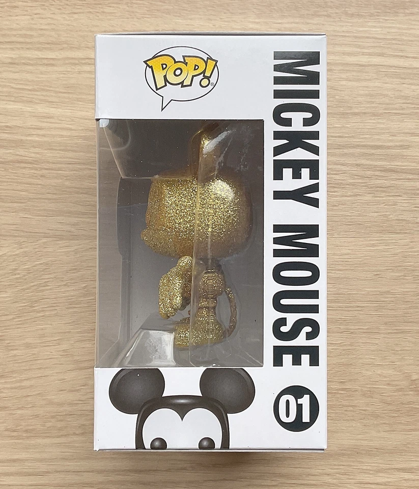 Funko Pop Disney Mickey Mouse Gold Glitter #01 + Free Protector - Image 2 of 4
