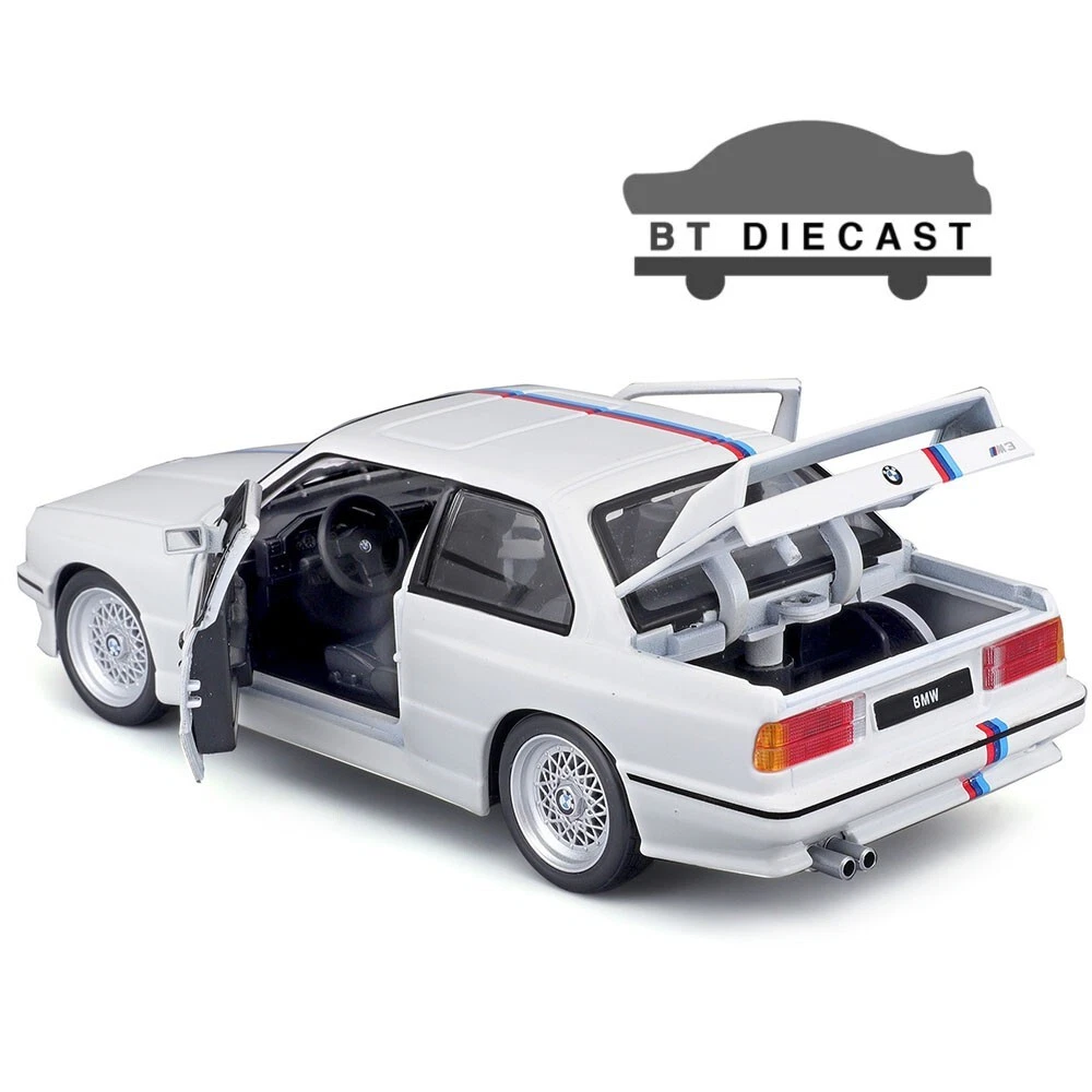 1988 BMW 3 Series M3 E30 White 1/24 Diecast Model Car Bburago