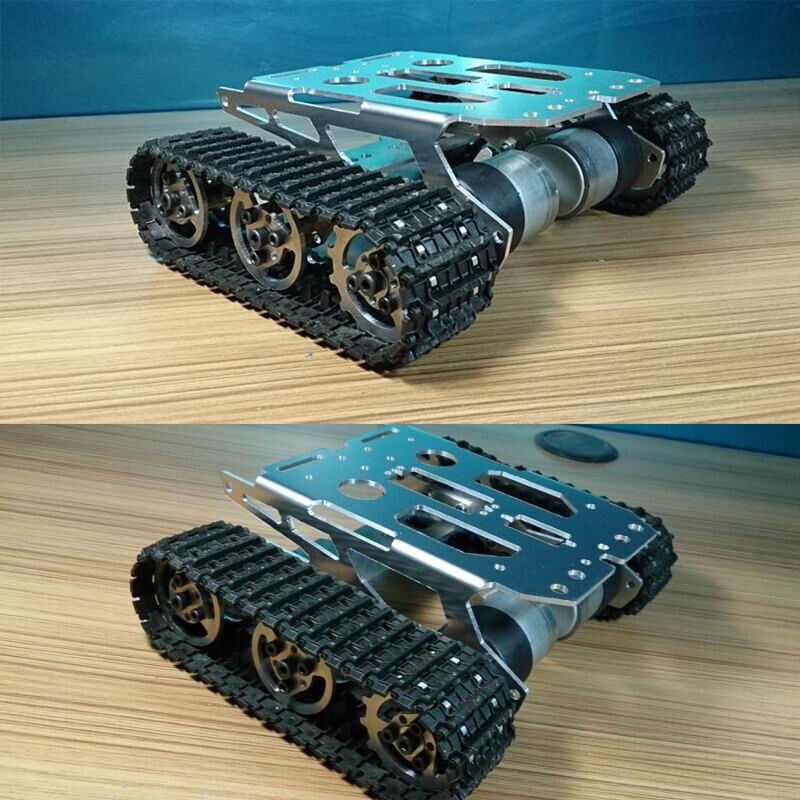 Chasis sobre orugas de tanque robot de metal de competencia educativa para aficionado de Arduino