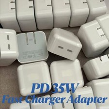 PD 35W Dual USB-C Fast Charger Type C Power Adapter For iPhone Macbook iPad Lot