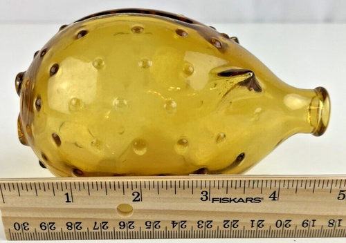 Vintage MCM Holmegaard Colbalt Amber Hobnail Glass Piggy Bank Jacob Bang Denmark - Picture 9 of 9