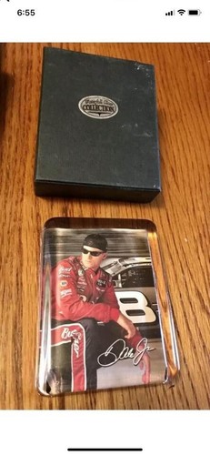 2 WASSERFALLGLAS SAMMLUNG Briefbeschwerer EARNHARDT JR #8 Bud & Harvick #29