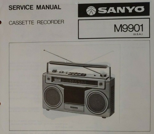 SANYO M9901 CASSETTE RECORDER ORIGINAL SERVICE MANUAL - Picture 2 of 3