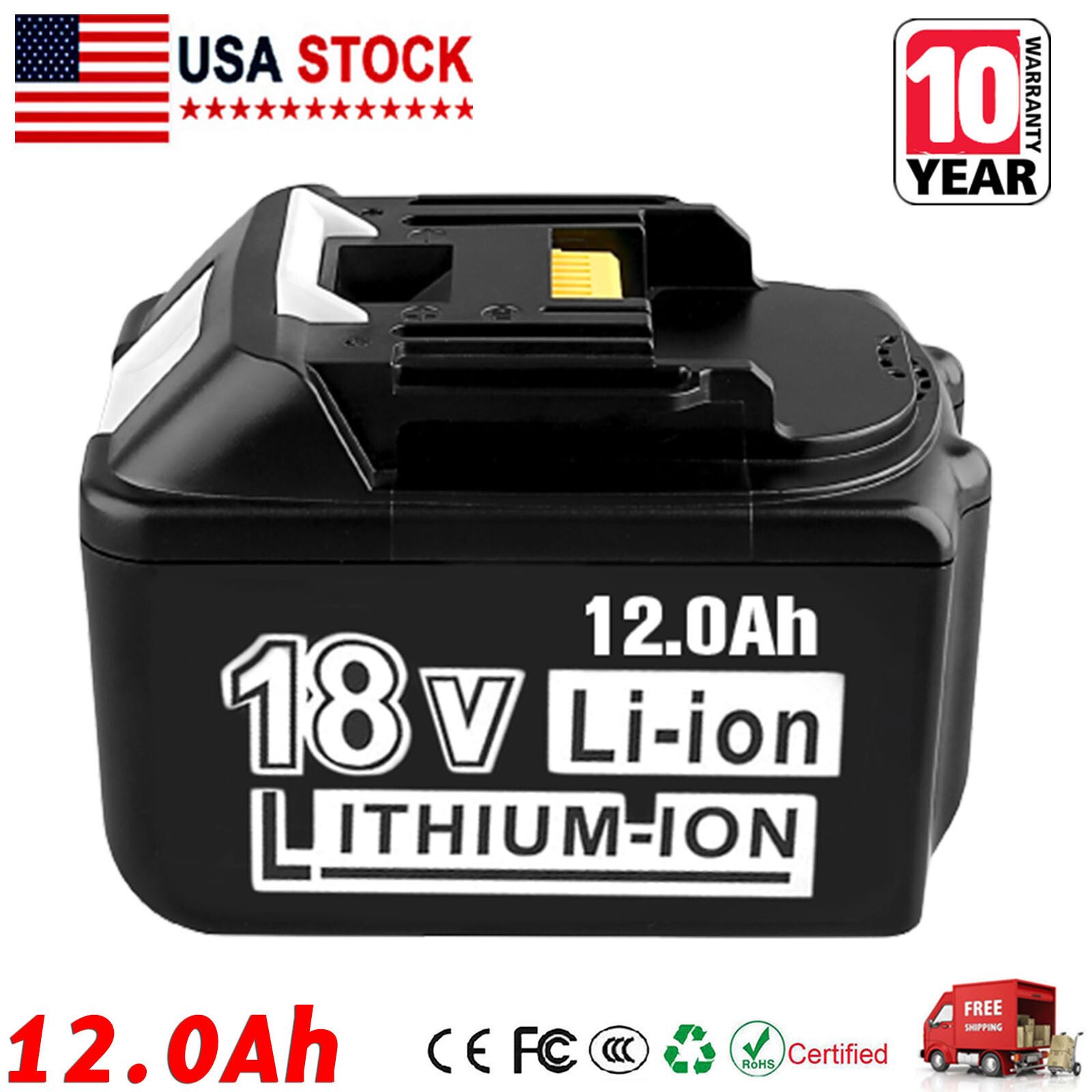 Makita 18V LXT 12.0Ah Lithium-Ion Battery BL1860B-2 High Capacity Power Tool Battery