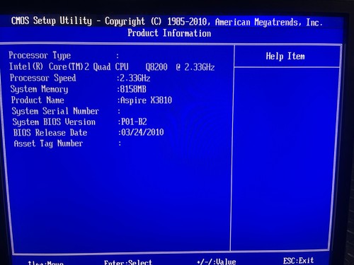 Gateway SX2800 M-board, Intel C2Q Q8200 2.33Ghz+8gb ram, SSD 256G, WIN10 ACTIVA - Picture 7 of 11