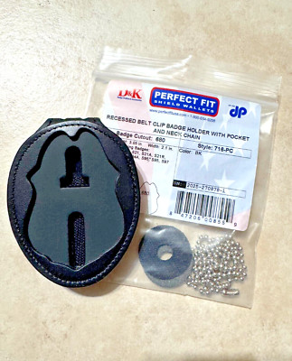 Eagle Top Belt Clip Badge Holder With Beaded Chain - PF 680 - Perfect Fit USA