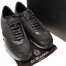 Di Bianco NWD The Daytona Casual Leather / Suede Sneakers Size 11 US In Gray