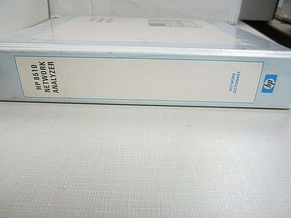 HP 8510 Network Analyzer System Keyword Dictionary 08510-90007 | eBay