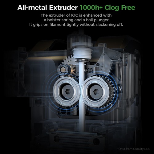 Creality K1C Imprimante 3D Caméra AI Vitesse d'impression 600mm/s Nivellement Auto - Photo 4/7