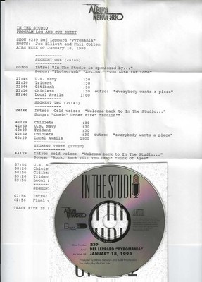 Def Leppard ''Pyromania'' In the Studio CD Radio Show 1993, Elliott/Collen Interv.