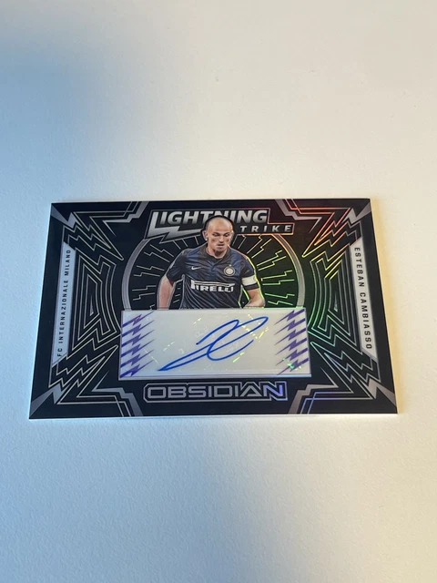 Esteban Cambiasso Lightning Strike Auto /75