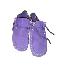 Ravel Purple Suede Moccasin Loafer Shoes UK 4 EU 37 Genuine Leather VGC Slip On