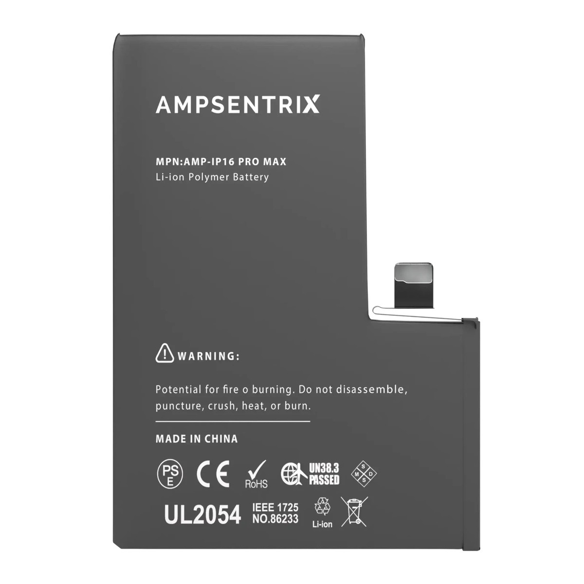 AmpSentrix Basic Battery for iPhone 16 Pro Max Replacement | eBay