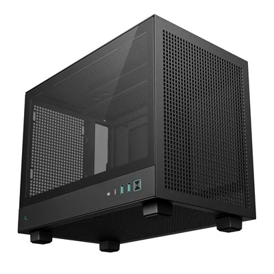 Deepcool Ch160 Ultra-Portable Gaming Case Black Micro Tower With Tempered Glass