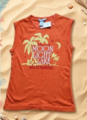 Abercrombie Kids Girl's Y2K Vintage 2000s Orange Tank Top Sz XL 