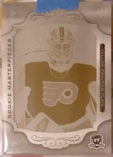 Carter Hart 2018-19 UD The Cup Rookie Masterpieces Yellow Printing Plate RC 1/1