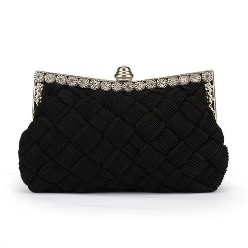 Weaving Threads Pattern with Rhinestone Floral De… - image 1