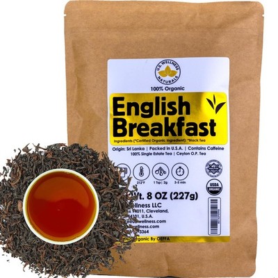 English Breakfast Tea | ORGANIC Ceylon OP grade loose leaf black tea | CRISP,...