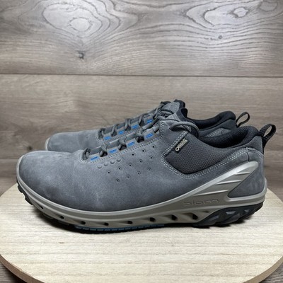 ECCO Biom Venture GTX Trail Shoes Gray Yak Leather Mens Size EU 44 US 10