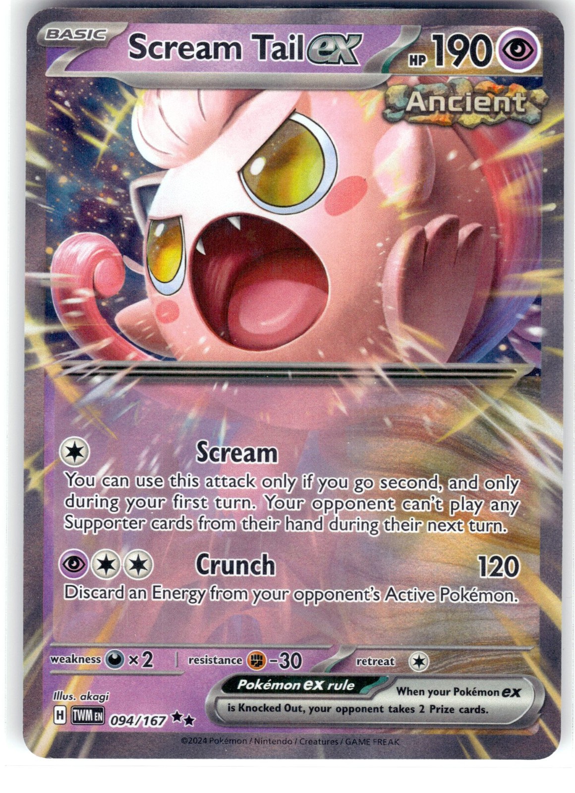 Scream Tail ex 094/167 Twilight Masquerade Pokemon TCG