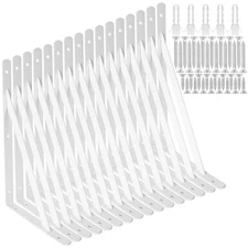 16 Pack 12 Inch Shelf Brackets Heavy Duty Right Angle Bracket Triangle Shelf ...