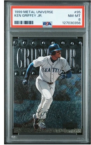 1999 Metal Universe Ken Griffey Jr #95 PSA 8 Seattle Mariners Reds Sox HOF KID