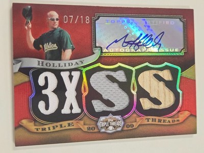 Matt Holliday 2009 Topps Triple Threads Triple Relic Auto #07/18
