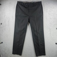 Lauren Ralph Lauren Mens Black Dress Pants Flat Front Trousers 36W 32L