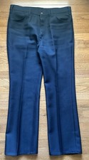 Vintage 80s Levi  s Polyester Western Pants Navy Blue Size W38 L32
