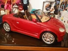 2003 BARBIE MY SCENE CONVERTIBLE RED LEOPARD SKIN VINTAGE MATTEL MY RIDE CAR