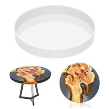 Extra Large Resin Table Mold 14 Inch Round Silicone Epoxy Resin Molds for Riv...