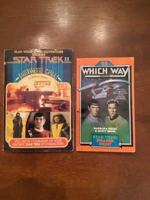 2 Star Trek Books- Which Way #24 & Star Trek II Distress Call Adventure Stories