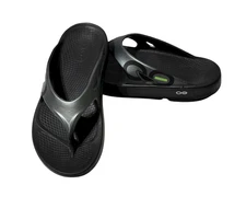 OOFOS OOlala Women's Sandal Size 9 Black Lightweight Recovery Footwear Flipflop