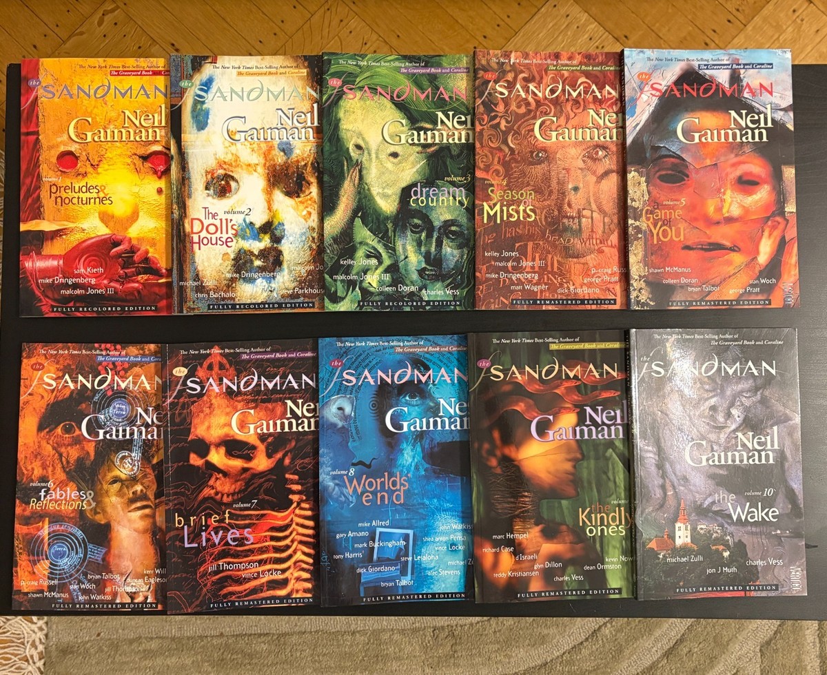 Sandman 全10巻セット Neil Gaiman The Sandman, by Neil Gaiman: Volume 1-10. Fully Remastered Comic