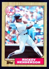 1987 TOPPS TIFFANY #735 RICKEY HENDERSON YANKEES HOF  NM-MT OR BETTER SET-BREAK