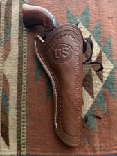 Western Leather Holster Border w US Fits Ruger New Vaquero Uberti Cattleman 5.5"