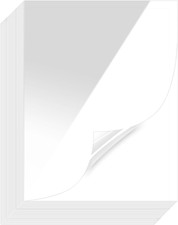 20 Pcs Clear Binding Covers,Unpunched Plastic Covers Letter Size 8.5X11