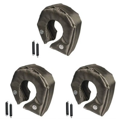 3X  Racing Turbo Blanket Heat Shield  Cover mit Sicherungsfeder für T25 T284131